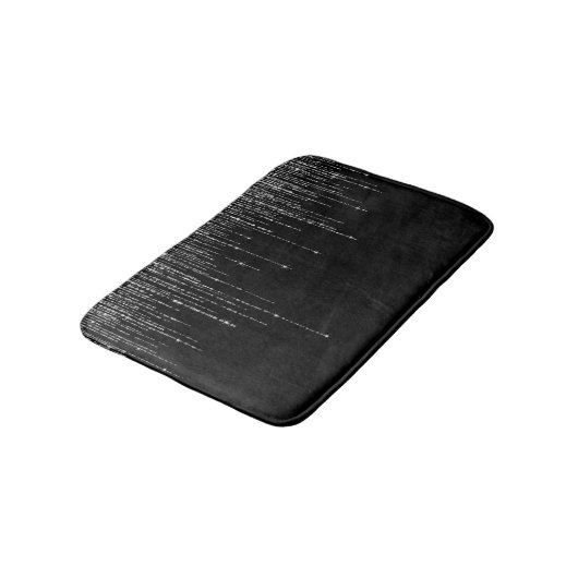 Luxe Chic Black Silver Sparkly Glitter Fringe Badmat (Gekanteld)
