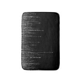 Luxe Chic Black Silver Sparkly Glitter Fringe Badmat (Voorkant Verticaal)