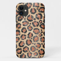 Luxe Chic Gold Black Leopard Animal Print