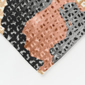 Luxe Chic Gold Black Leopard Animal Print Fleece Deken (Hoek)