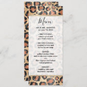Luxe Chic Gold Black Leopard Animal Print Menu (Voorkant / Achterkant)