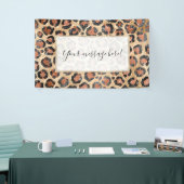 Luxe Chic Gold Black Leopard Animal Print Spandoek (Beurs)