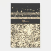 Luxe Chic Gold Glitter Signature Monogram Post-it® Notes (Voorkant)
