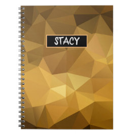 Luxe Chic Poly Monogram zwart & Gold Pattern niet Notitieboek