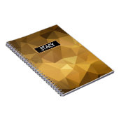 Luxe Chic Poly Monogram Zwart & Goud Patroon Niet Notitieboek (Rechterzijde)
