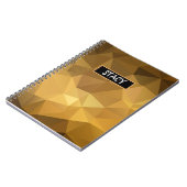Luxe Chic Poly Monogram Zwart & Goud Patroon Niet Notitieboek (Linkerzijde)