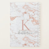 Luxe Chic Rose Gold Foil | Monogramme de marbre (Dos)