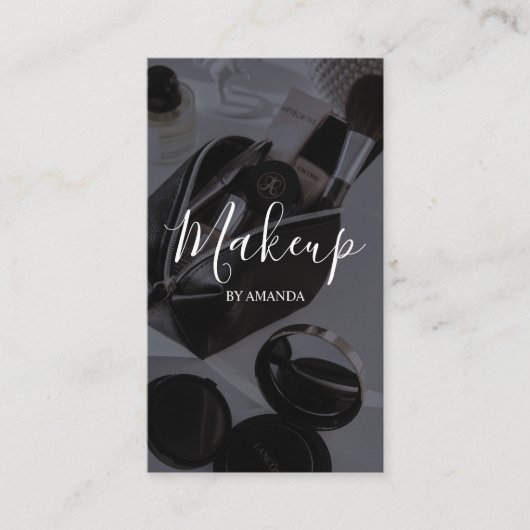 Luxe chique make-up kunstenaar Beauty Salon QR Cod Visitekaartje (Voorkant)