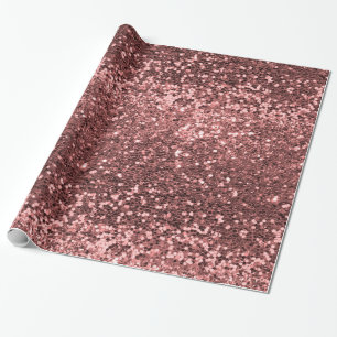 Luxe chique Roos Gouden Glitter Sparkle Girly Glam Cadeaupapier