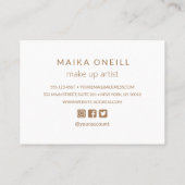 Luxe chique roze bokeh dank u voor uw aankoop visitekaartje (Achterkant)