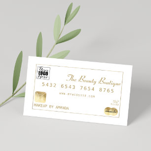 Luxe chique wit goud luxe credit Kaart Logo Visitekaartje