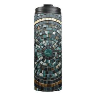 Luxe circulaire mozaïek wandmacro thermosbeker