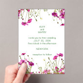 Luxe Clear Acrylic Wedding Invitation  (In situ (ordinateur de poche))