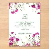Luxe Clear Acrylic Wedding Invitation  (Recto)