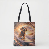 Luxe Cockapoo Surf – Ocean Dog Art Draagtas (Voorkant)