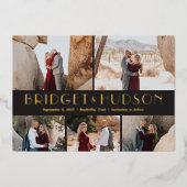 Luxe Collage FOIL Wedding Enregistrer La Carte Dat (Recto)