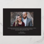Luxe Collage FOIL Wedding Enregistrer La Carte Dat (Verso)