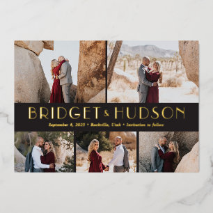 Luxe Collage FOLIE Wedding Save the Date Kaart