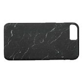 Luxe coque iphone en marbre noir (Dos (Horizontal))