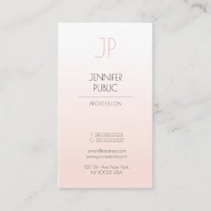 Luxe creatieve ontwerpminimalistische monogram visitekaartje