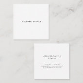 Luxe Creative Modern Minimal Design Plain Vierkante Visitekaartje (Voorkant / Achterkant)