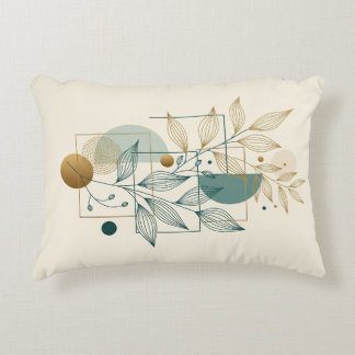 Luxe Crème & Goud Botanische Kunst Kussen