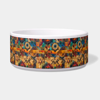 Luxe cyaan "Erfelijke Artistry" Comfy Pet Bowl Voerbakje