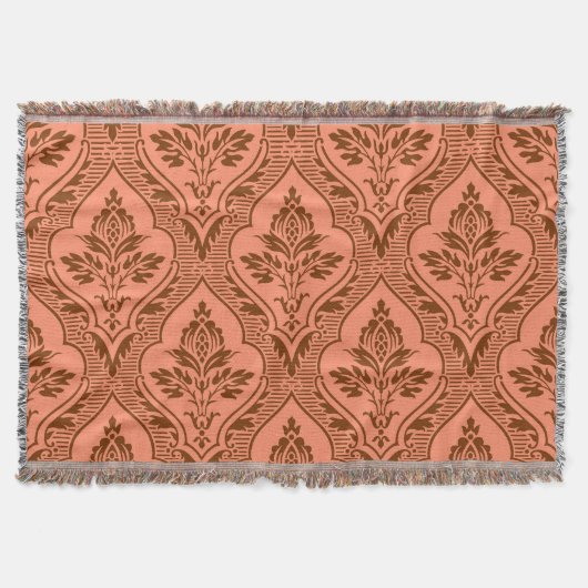 Luxe Damask naadloze textuur Deken (Voorkant)