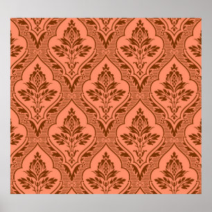 Luxe Damask naadloze textuur Poster
