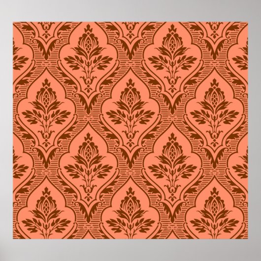 Luxe  Damask naadloze textuur Poster (Voorkant)