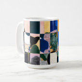 Luxe dambordgordijn koffiemok (Voorkant links)