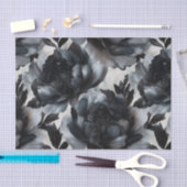Luxe Dark Pioenjes Decoupage Tissue Paper Tissuepapier (Craft)