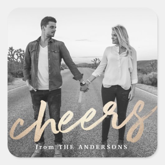 Luxe de Cheers | Holiday Photo Stickers (Devant)