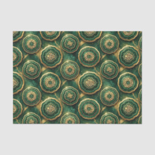 Luxe Decoupage Bosgroen + Gouden Agate Geode Tissuepapier
