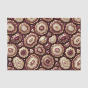 Luxe Decoupage Bourgondië + Goud Agate Geode Tissuepapier