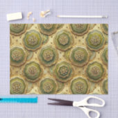 Luxe Decoupage | Olijfgroen + Gouden Agate Geode Tissuepapier (Craft)