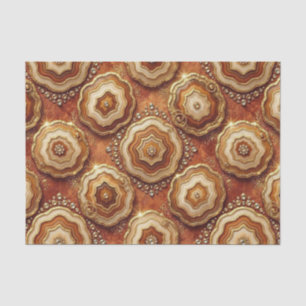 Luxe Decoupage Verbrand Oranje + Goud Agate Geod Tissuepapier