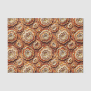 Luxe Decoupage Verbrand Oranje + Gouden Agate Ge Tissuepapier