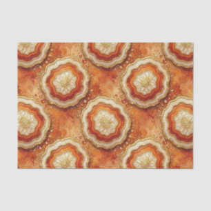 Luxe Decoupage Verbrand Oranje + Gouden Agate Ge Tissuepapier