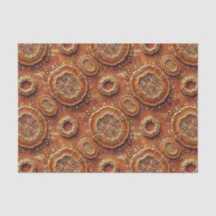 Luxe Decoupage   Verbrand Oranje + Gouden Agate Ge Tissuepapier