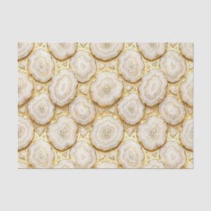 Luxe Decoupage Witte + Gouden Agate Geode Tissuepapier