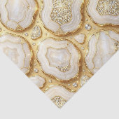Luxe Decoupage | Witte + Gouden Agate Geode Tissuepapier (Detail)