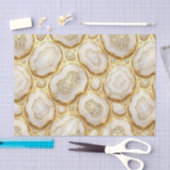 Luxe Decoupage | Witte + Gouden Agate Geode Tissuepapier (Craft)