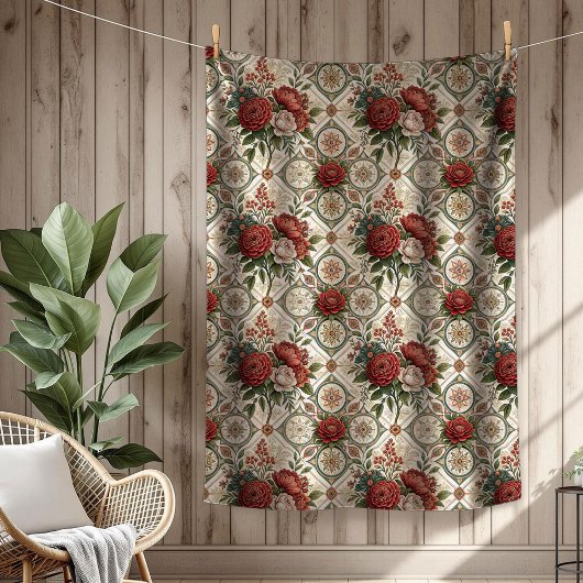 Luxe Deken Classic Roos Patterns