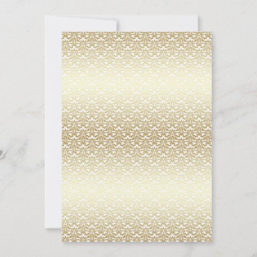 LUXE DELICATE GOLD LACE FAIRE-PART DE MARIAGE (Dos)