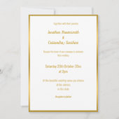 LUXE DELICATE GOLD LACE TIARA WEDDING INVITATION KAART (Voorkant)