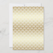 LUXE DELICATE GOLD LACE TIARA WEDDING INVITATION KAART (Achterkant)