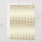 LUXE DELICATE GOLD LACE WEDDING INVITATION KAART (Achterkant)
