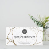 Luxe Design Cadeaubon Golden Plant Roots Bedankkaart (Staand voorkant)