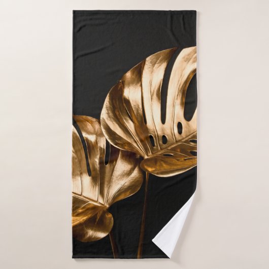 Luxe design moderne or polygone arrière - plan 3d (Serviette de bain)
